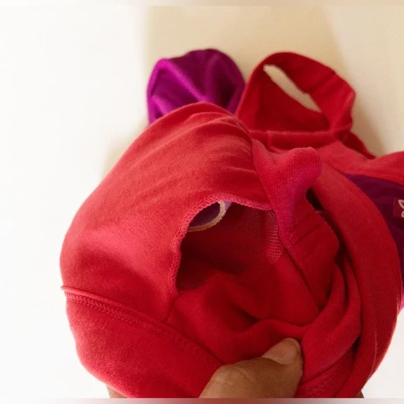 Prana Womens Racerback Tank Dress In Fuchsia & Coral Stretch Fabric M - Picture 8 of 8